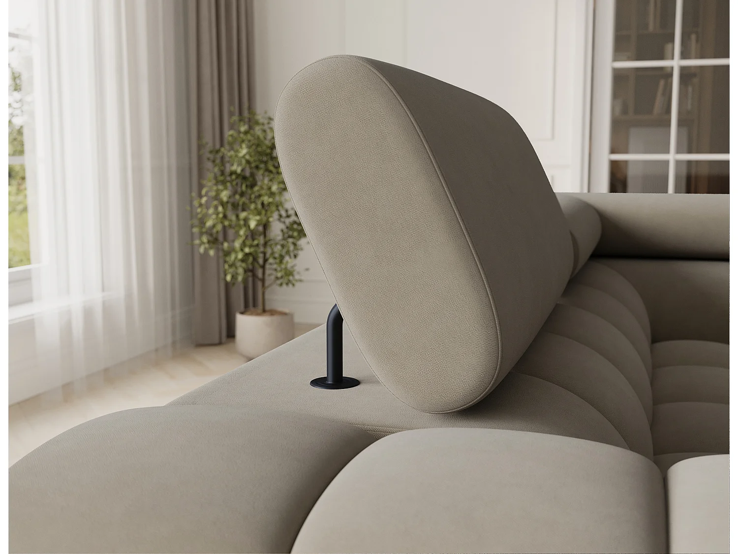 Canapé d'angle Brasilia UR/revêtement en tissu/lit et coffre de lit/Gris