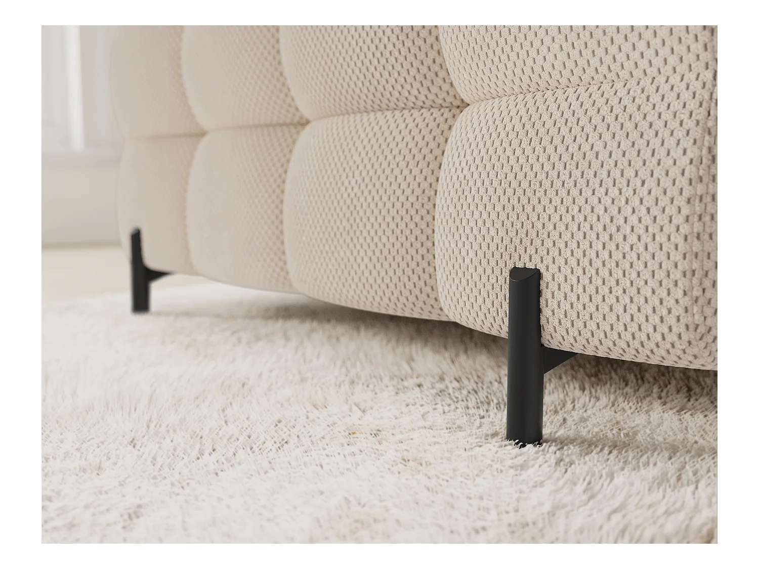 Ecksofa Brasilia UR/Stoffbezug/Bett&Bettbox/Beige