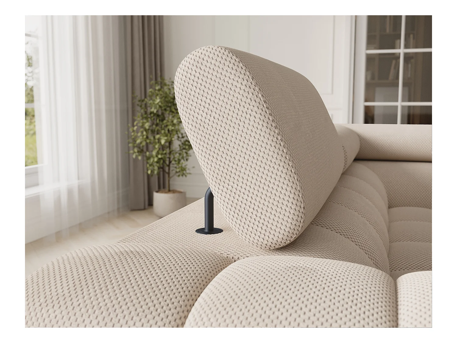 Ecksofa Brasilia UR/Stoffbezug/Bett&Bettbox/Beige