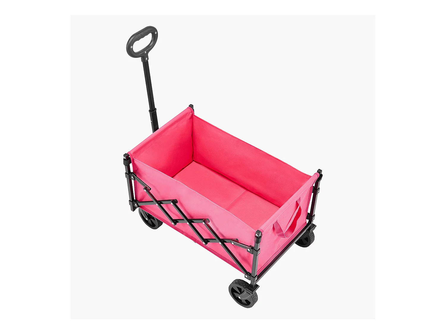 Chariot de Transport SucceBuy Chariot de Jardin Pliable Robuste Extérieur 120 L 102 kg Rose