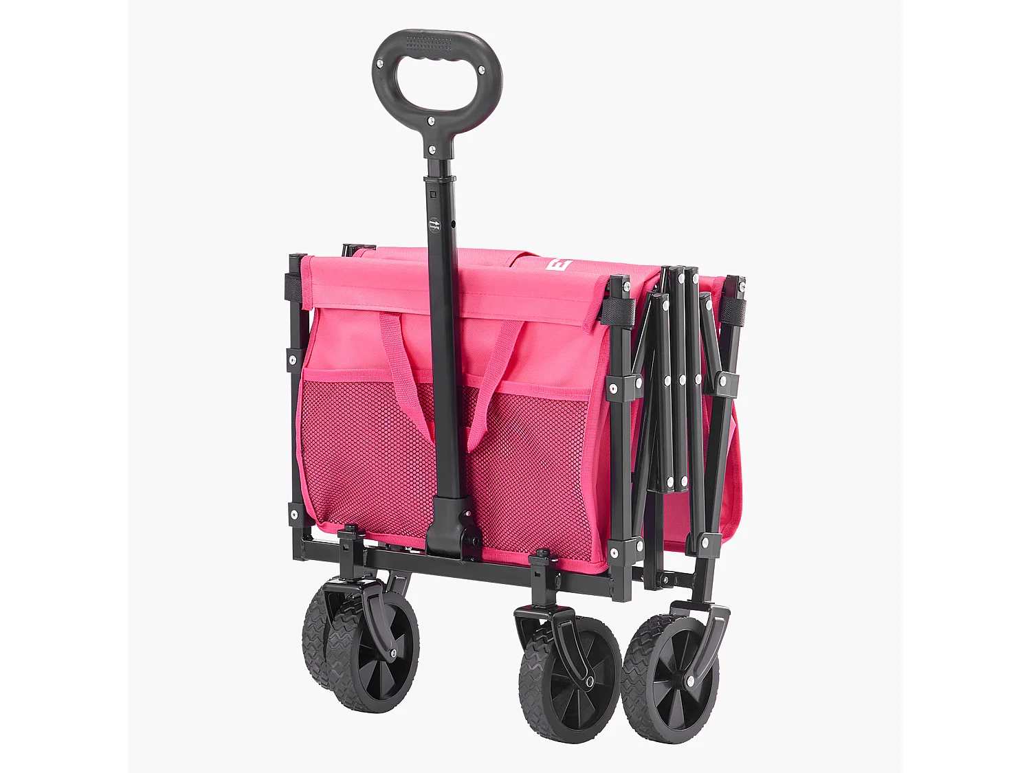 Chariot de Transport SucceBuy Chariot de Jardin Pliable Robuste Extérieur 120 L 102 kg Rose