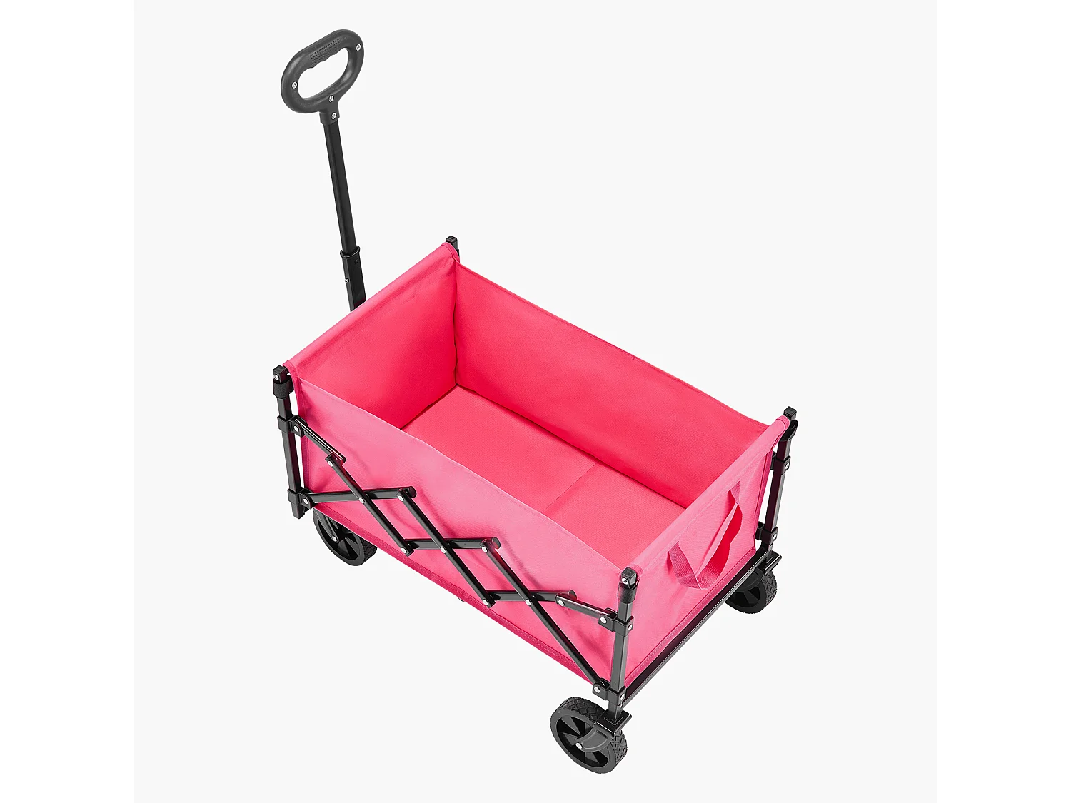 Chariot de Transport SucceBuy Chariot de Jardin Pliable Robuste Extérieur 120 L 102 kg Rose