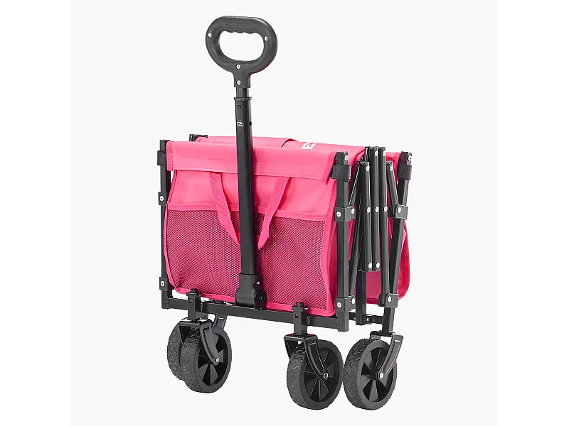 Chariot de Transport SucceBuy Chariot de Jardin Pliable Robuste Extérieur 120 L 102 kg Rose
