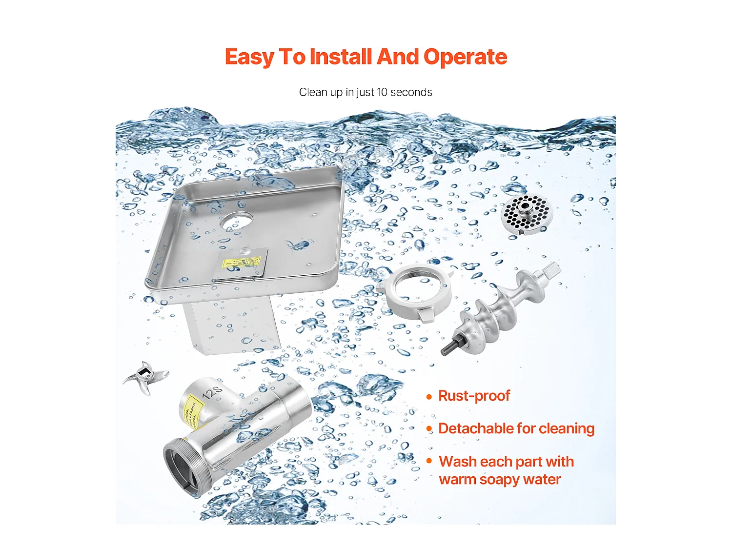 Commerciële Elektrische Vleeshaaker SucceBuy , Snijmachine van 5 kg/Minuut en Worstvuller