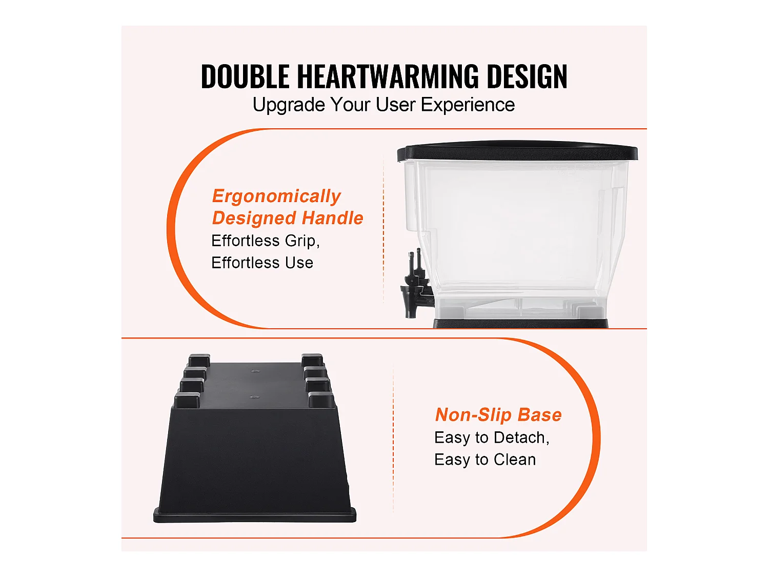 Drankdispenser SucceBuy 2 x Drankdispensers van 11L, Plastic, Standaard en Deksel met Kraantje, voor Feesten, Sap, Thee, Water, Restaurants en Hotels.