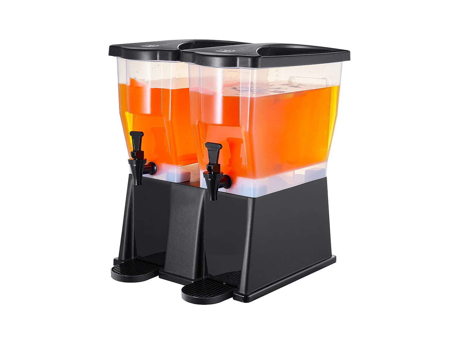 Drankdispenser SucceBuy 2 x Drankdispensers van 11L, Plastic, Standaard en Deksel met Kraantje, voor Feesten, Sap, Thee, Water, Restaurants en Hotels.