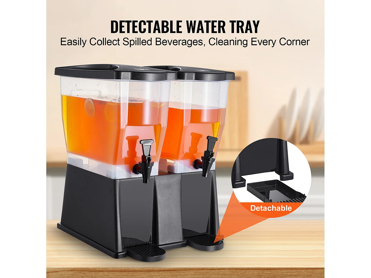 Distributore di Bevande SucceBuy Dispenser di Bevande per Feste in Plastica da 11 Litri con Supporto