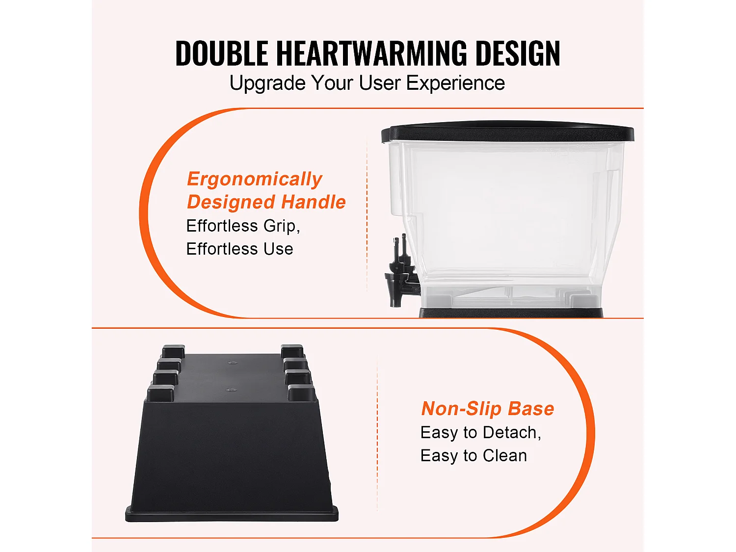 Distributore di Bevande SucceBuy Dispenser di Bevande per Feste in Plastica da 11 Litri con Supporto