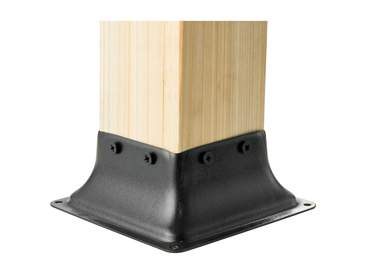 Kit de Supports SucceBuy Lot de 4 Supports de Base de Poteau Robustes 10 × 10 cm pour Ancrages en Bois Standard