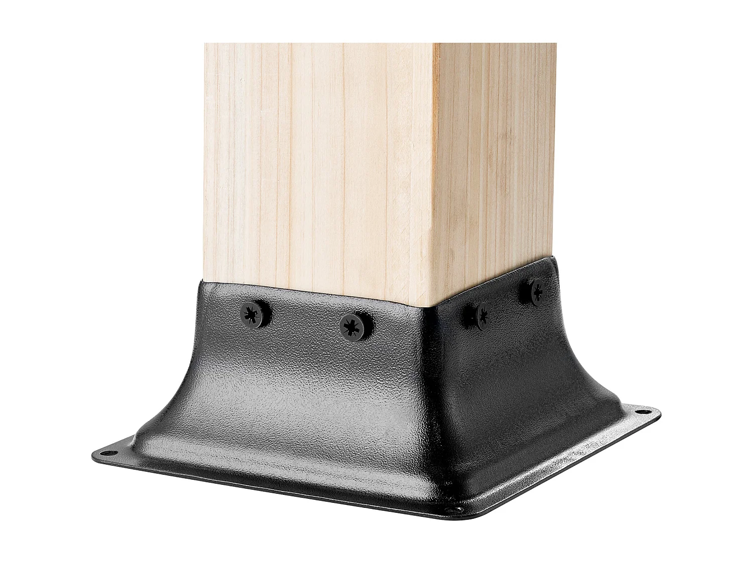 Kit de Supports SucceBuy Lot de 4 Supports de Base de Poteau Robustes 10 × 10 cm pour Ancrages en Bois Standard