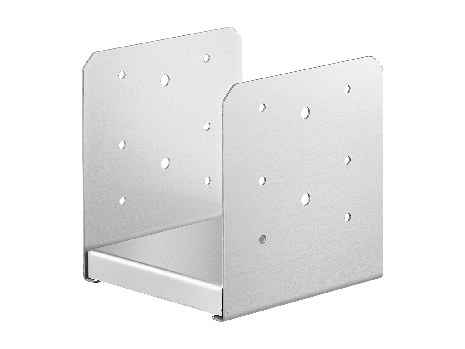 Kit de Supports SucceBuy Lot de 10 Supports d'Ancrage Réglables pour Poteaux de Terrasse en Béton 15 × 15 cm