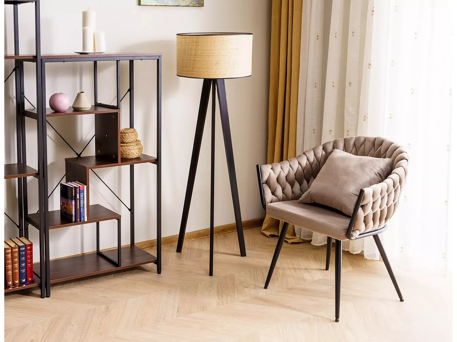 Sedia Nuvo/Velluto e Metallo/Beige