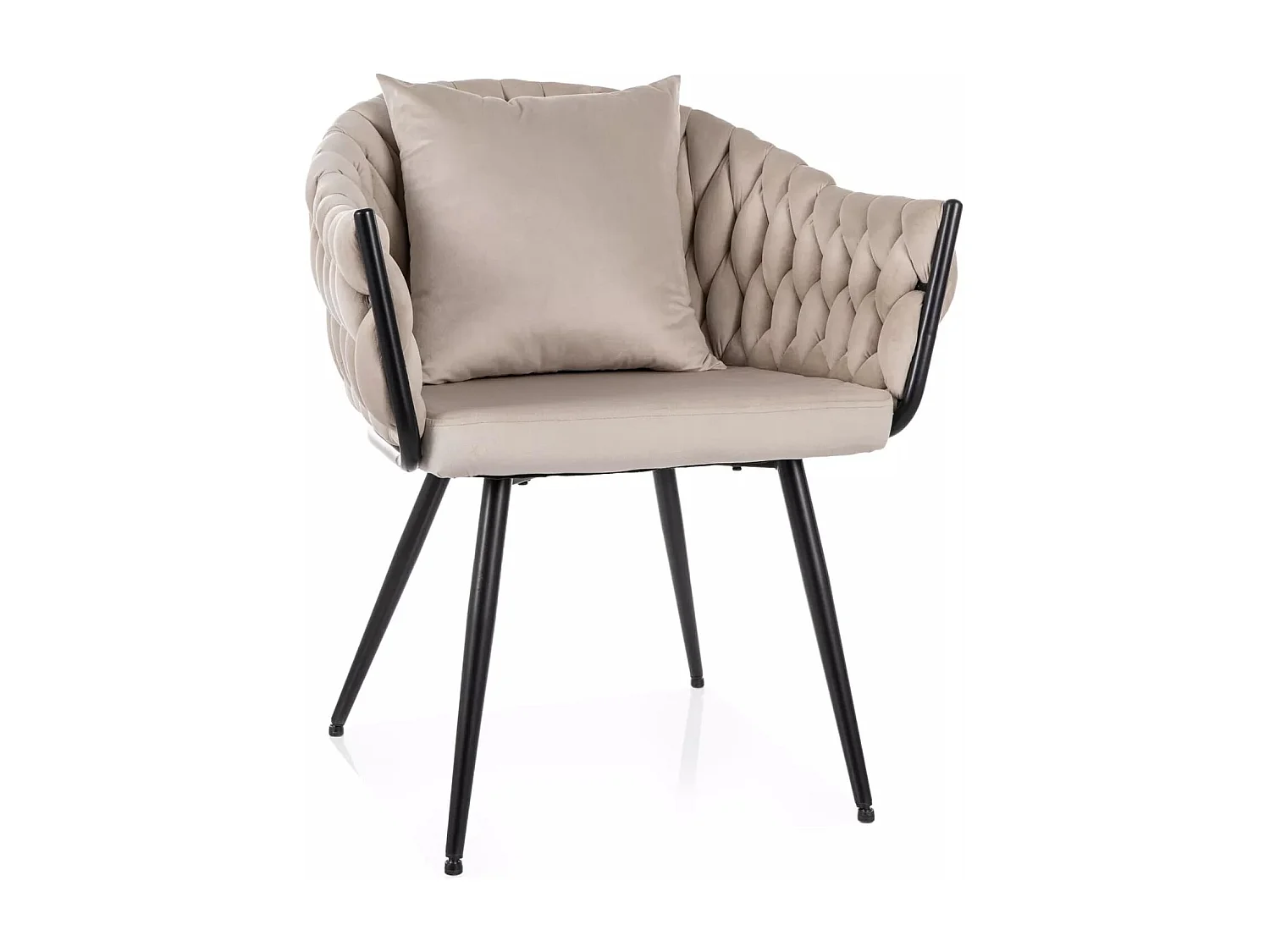 Sedia Nuvo/Velluto e Metallo/Beige