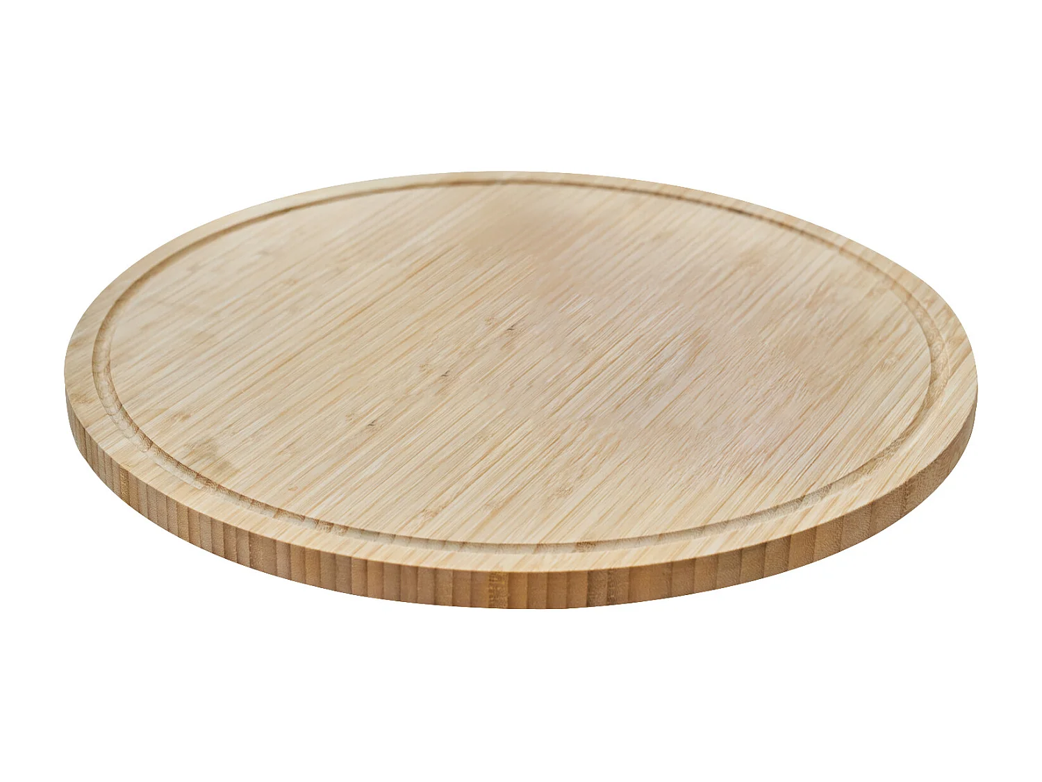 SVITA LUIGI Plateau en bambou 2 pièces, planche à découper, planche de cuisine, assiette de service, rainure à jus