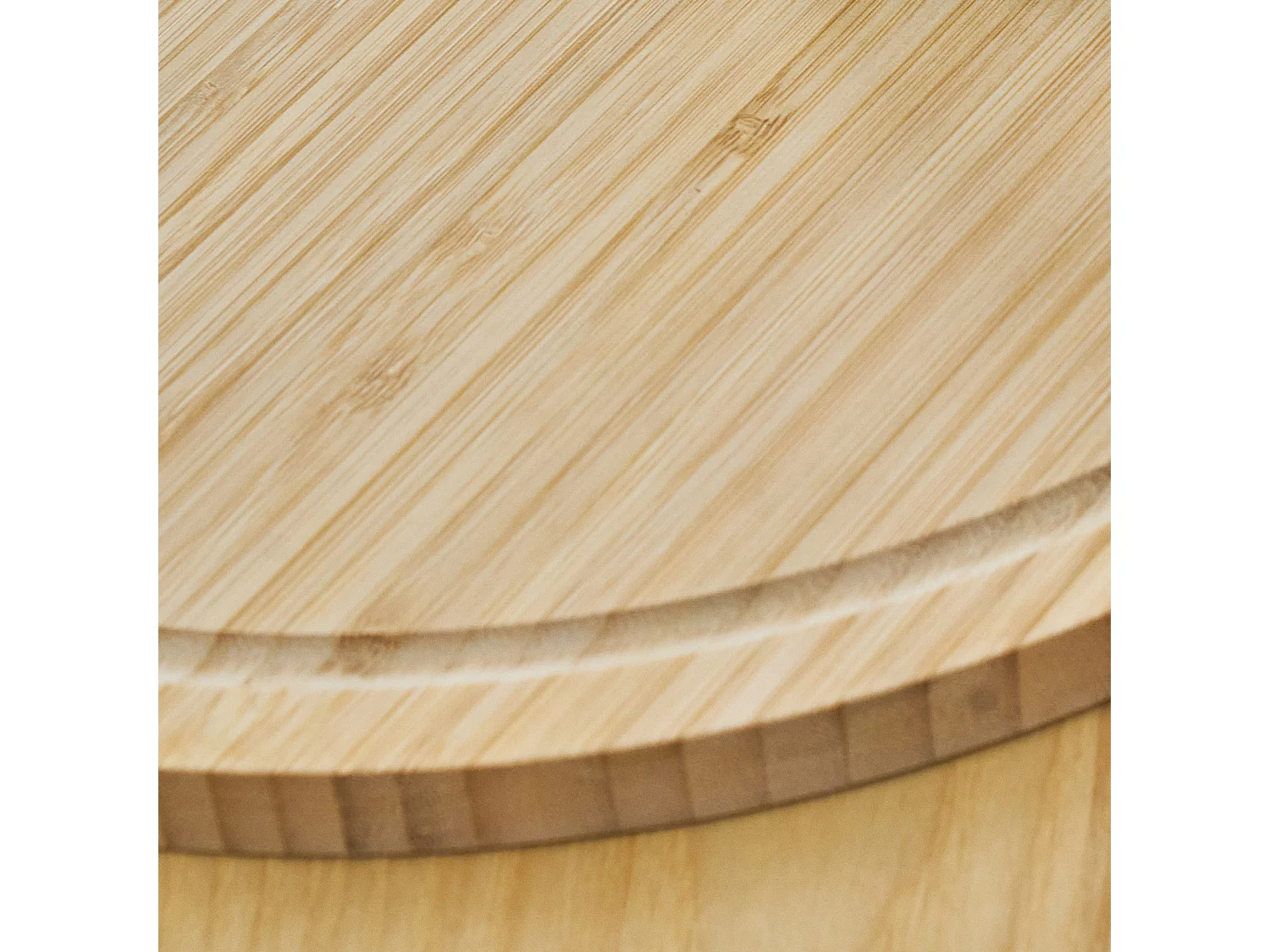 SVITA LUIGI Plateau en bambou 2 pièces, planche à découper, planche de cuisine, assiette de service, rainure à jus