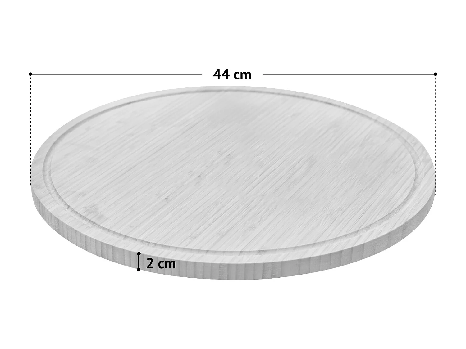 SVITA LUIGI Plateau en bambou 2 pièces, planche à découper, planche de cuisine, assiette de service, rainure à jus