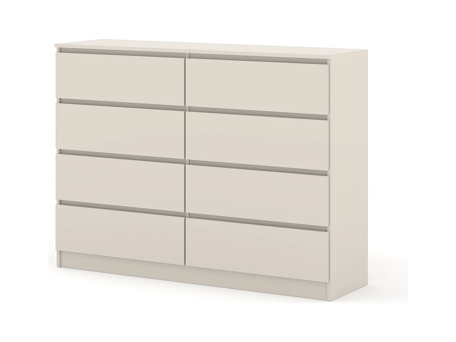 Commode MAJA S8 140 cm cachemire – 8 tiroirs