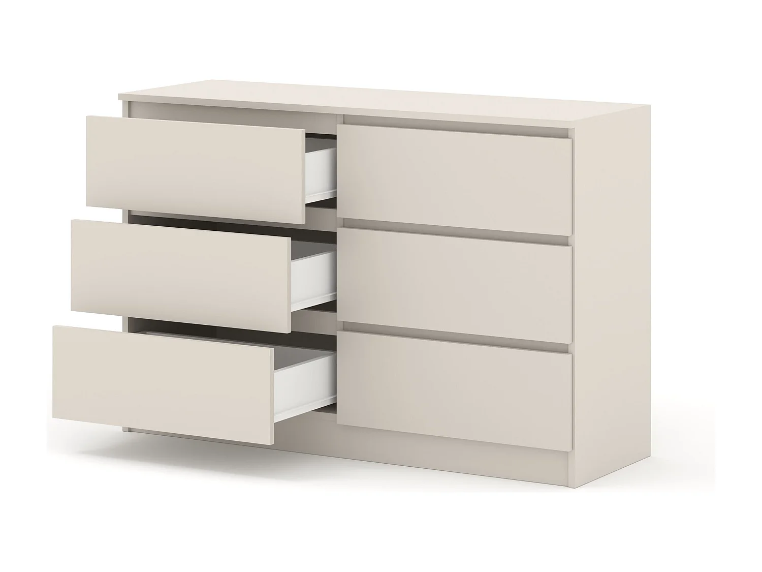 Cómoda MAJA S6 120 cm color cashmere – 6 cajones