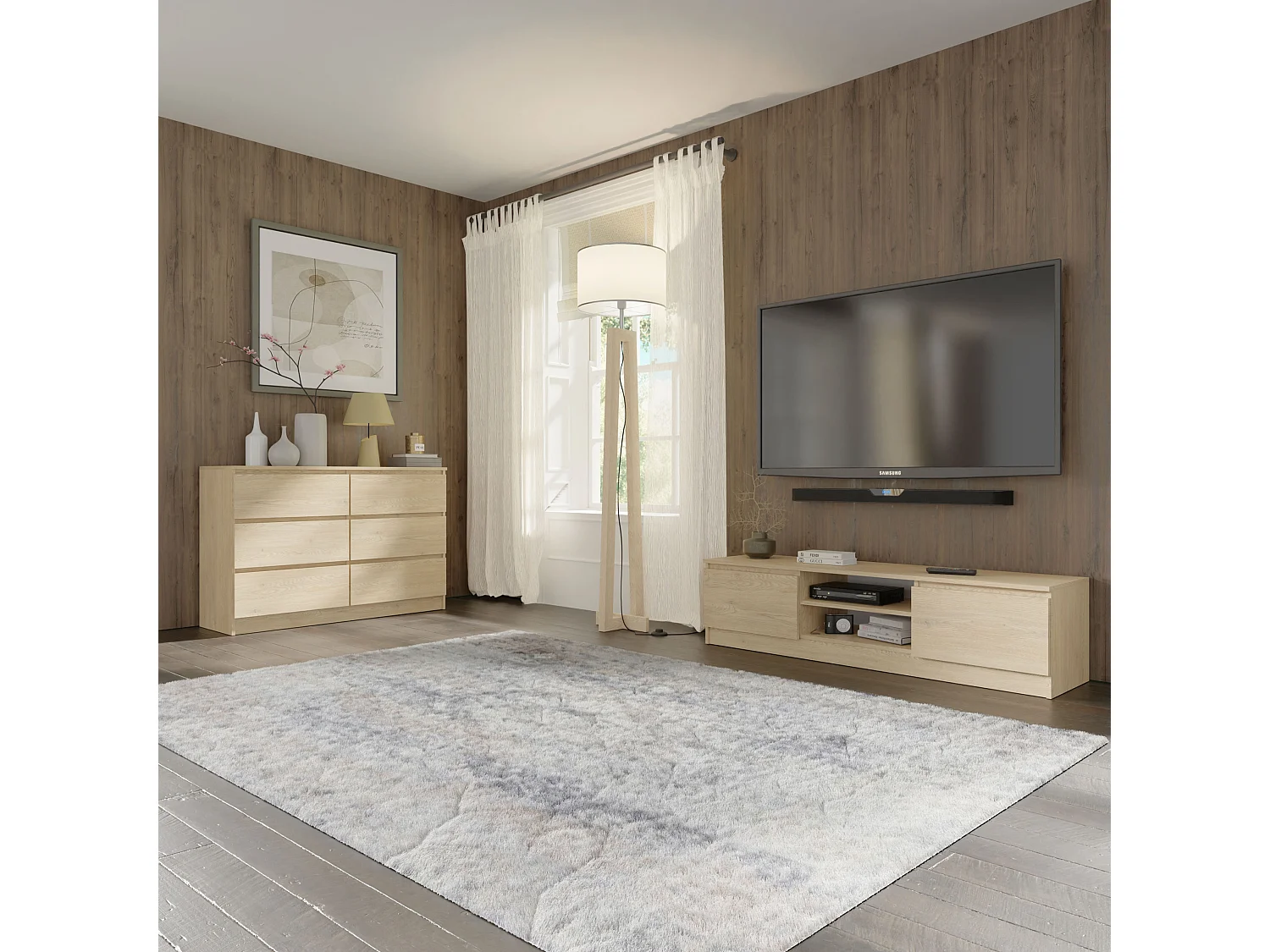 Dressoir MAJA S6 120 cm Eik Cremona  – 6 lades