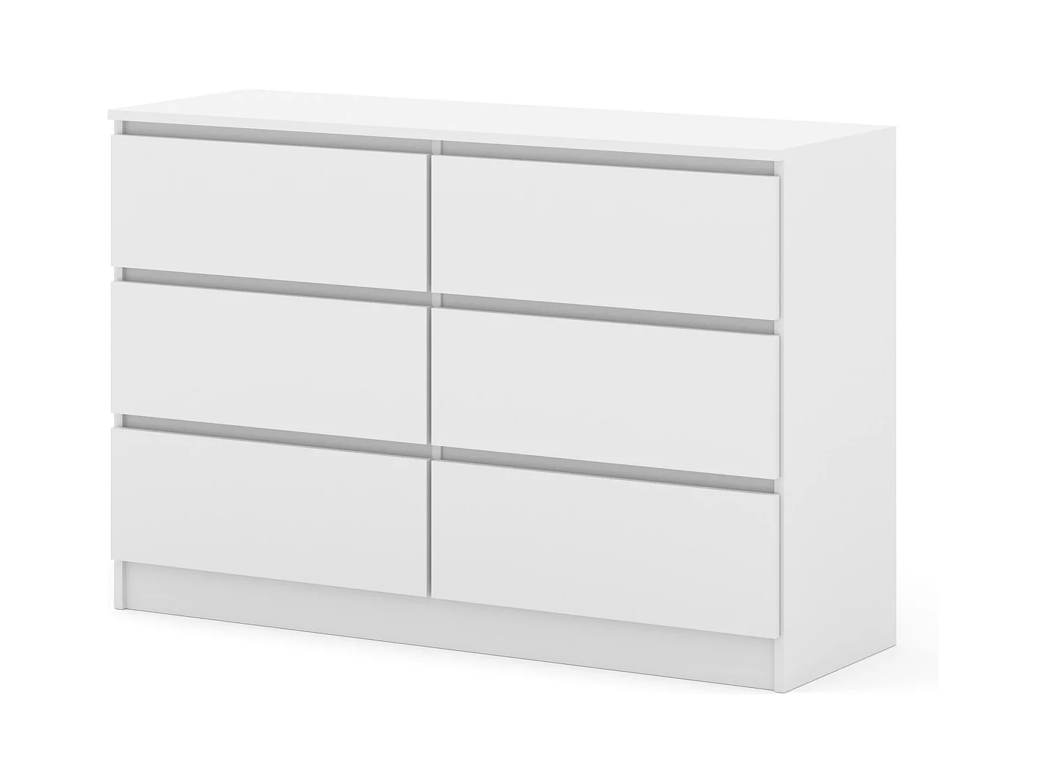 Comò MAJA S6 120 cm bianco opaco – 6 cassetti