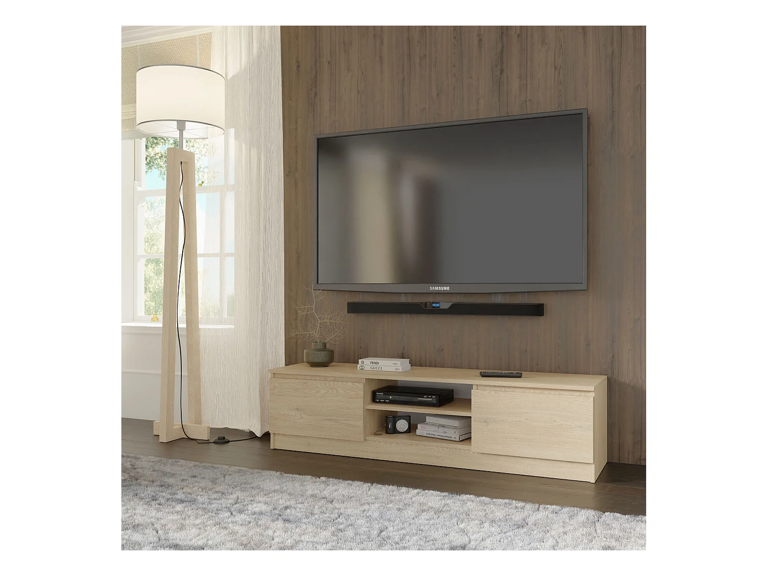 TV-Schrank MAJA 150 cm Eiche Cremona  – Fernsehschrank