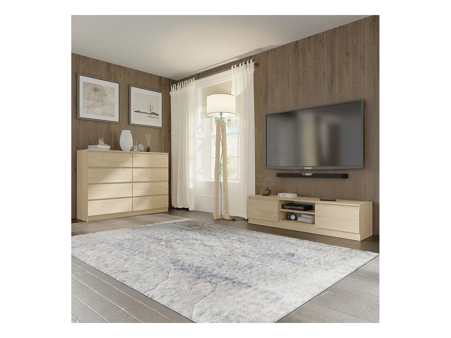 TV-Schrank MAJA 150 cm Eiche Cremona  – Fernsehschrank