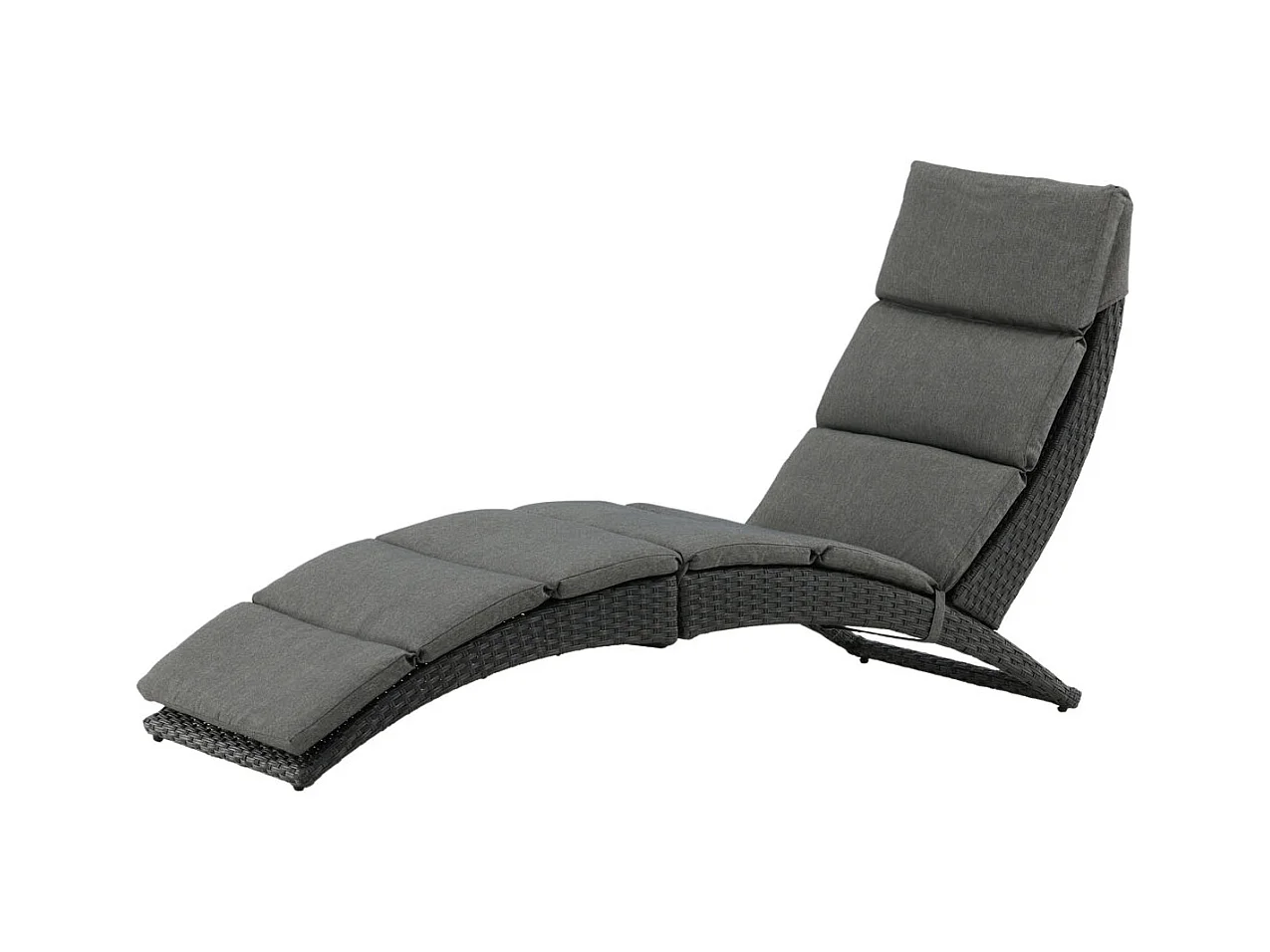 Chaise Longue "Archie" 158cm Noir