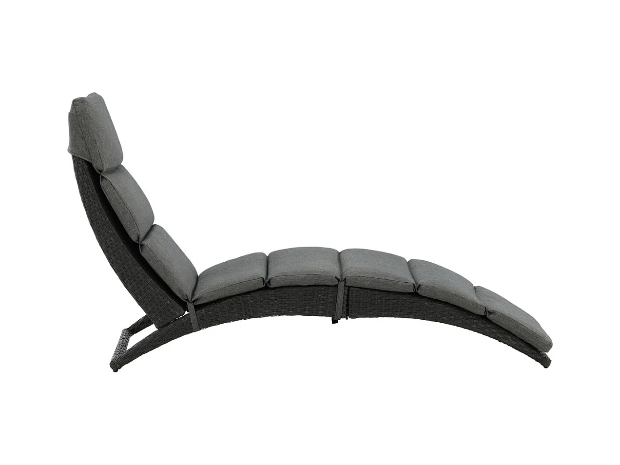 Chaise Longue "Archie" 158cm Noir