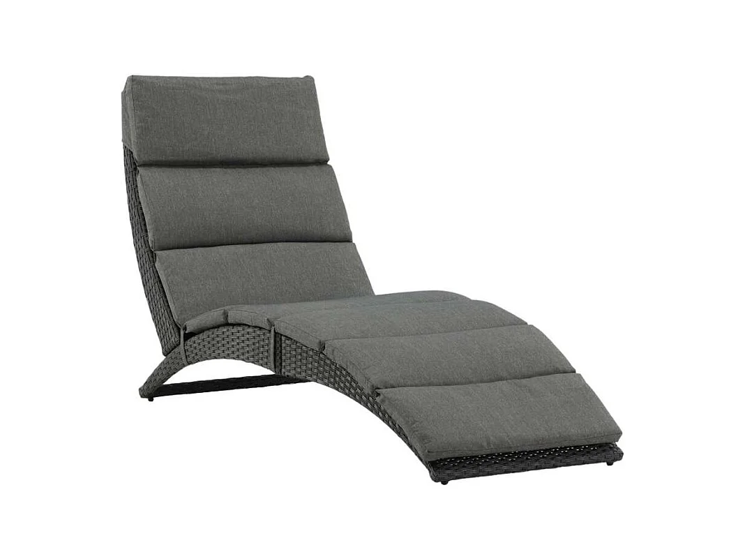 Chaise Longue "Archie" 158cm Noir