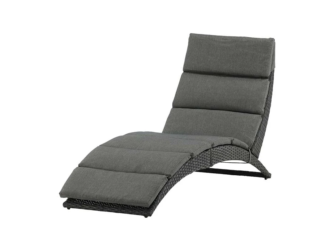 Chaise Longue "Archie" 158cm Noir