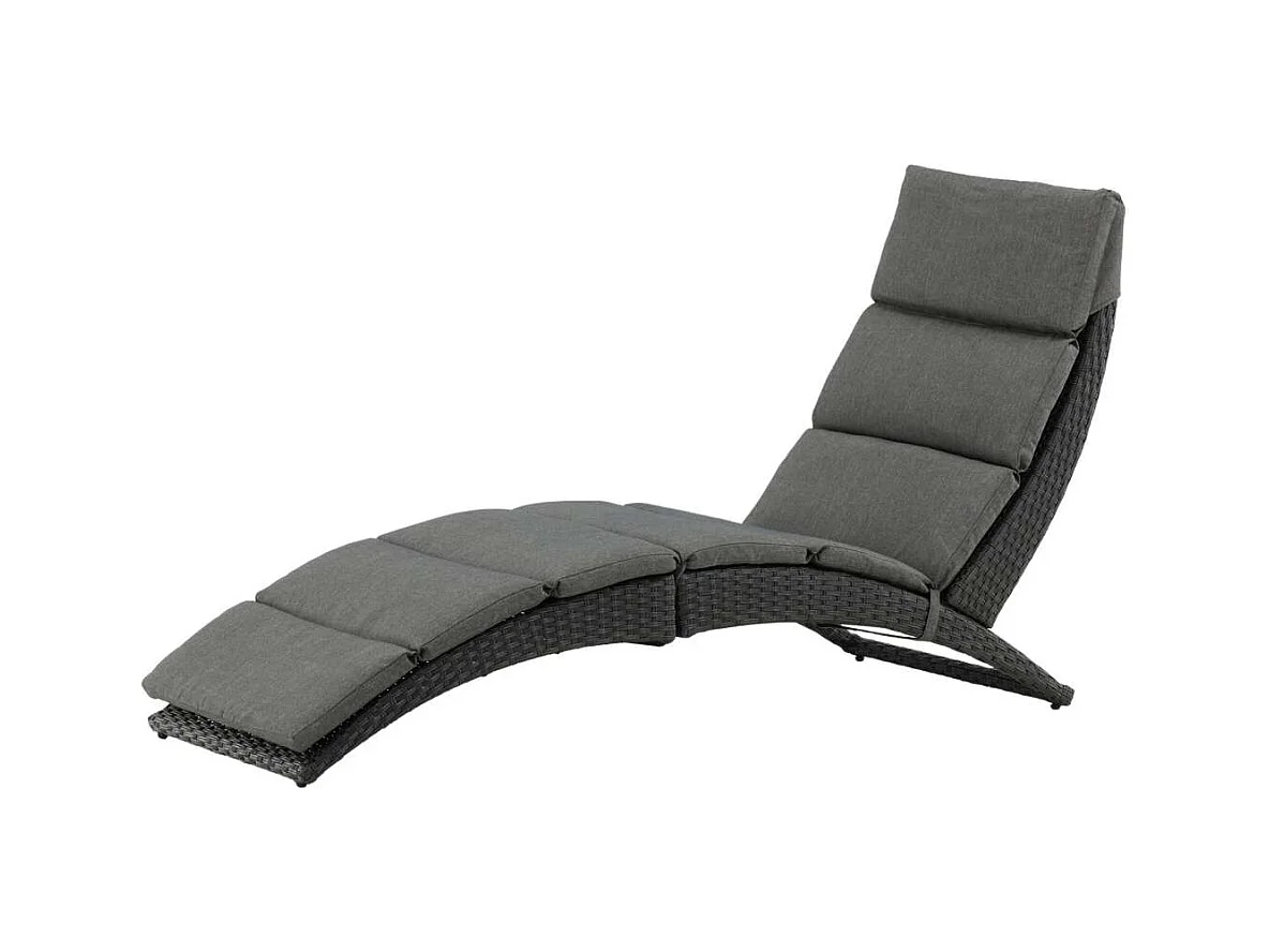 Chaise Longue "Archie" 158cm Noir