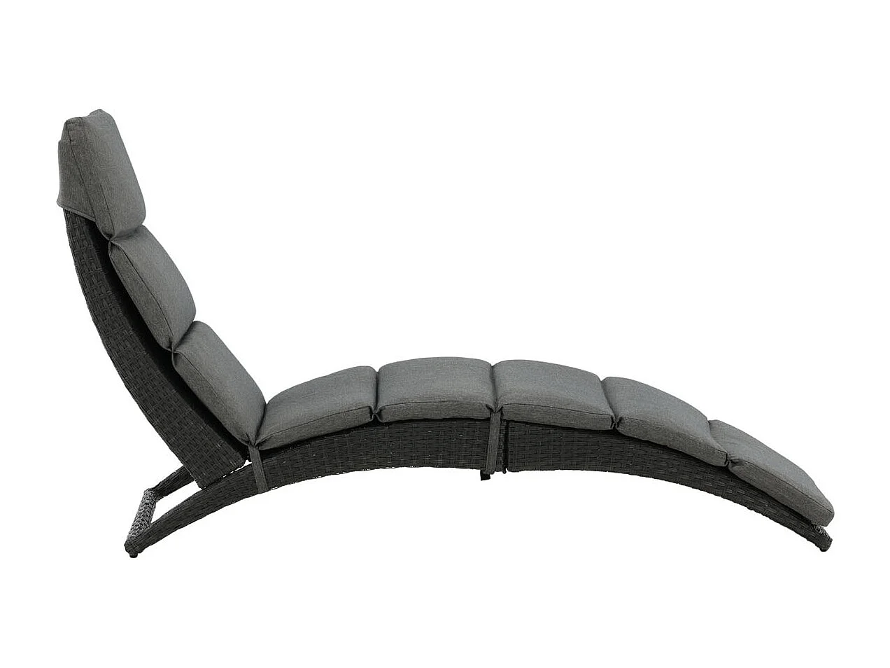 Chaise Longue "Archie" 158cm Noir