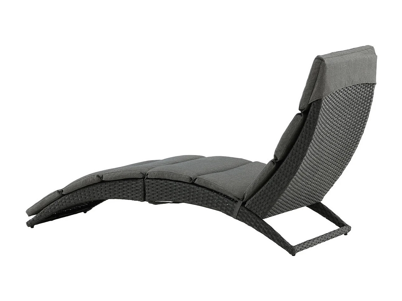 Chaise Longue "Archie" 158cm Noir