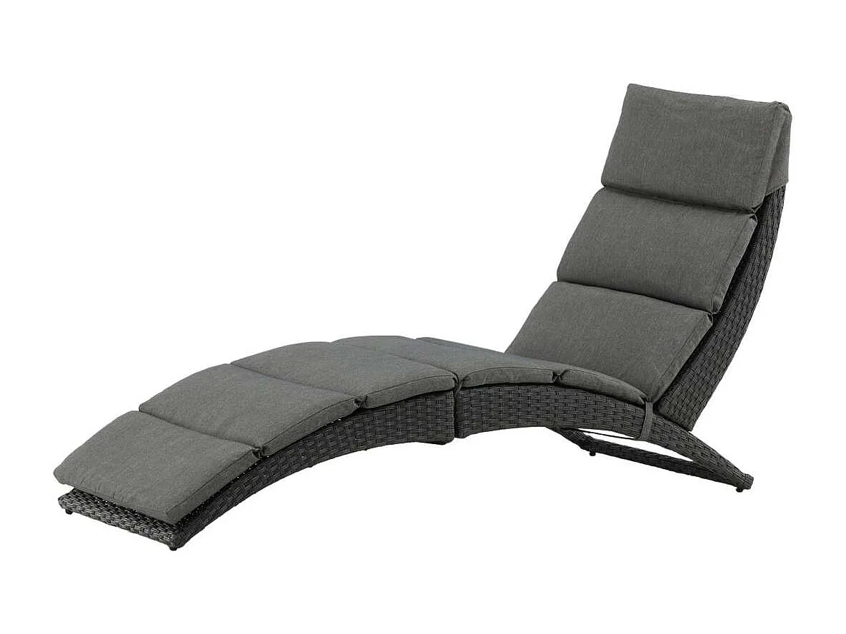 Chaise Longue "Archie" 158cm Noir