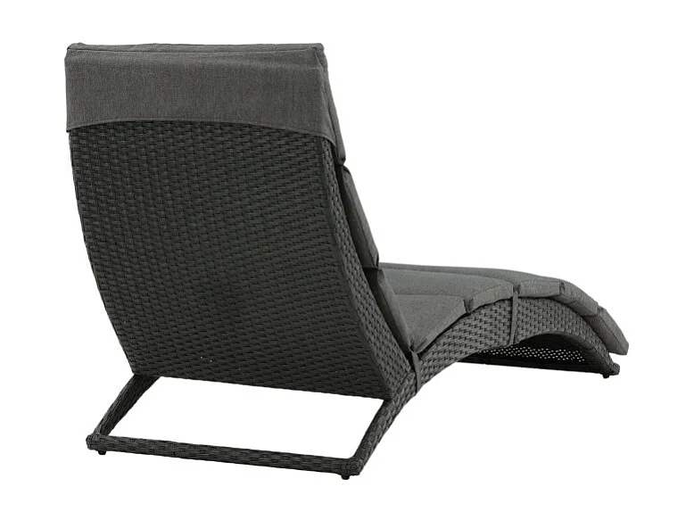 Chaise Longue "Archie" 158cm Noir