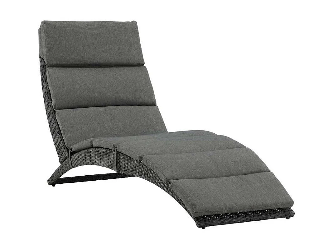 Chaise Longue "Archie" 158cm Noir