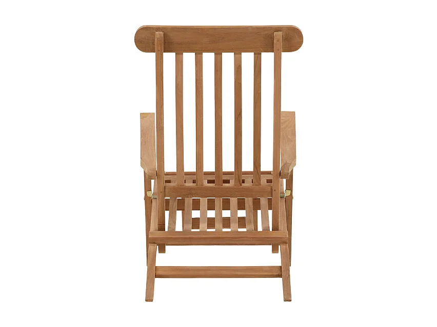 Chaise Longue en Bois de Teck "Kenya" 150cm Naturel