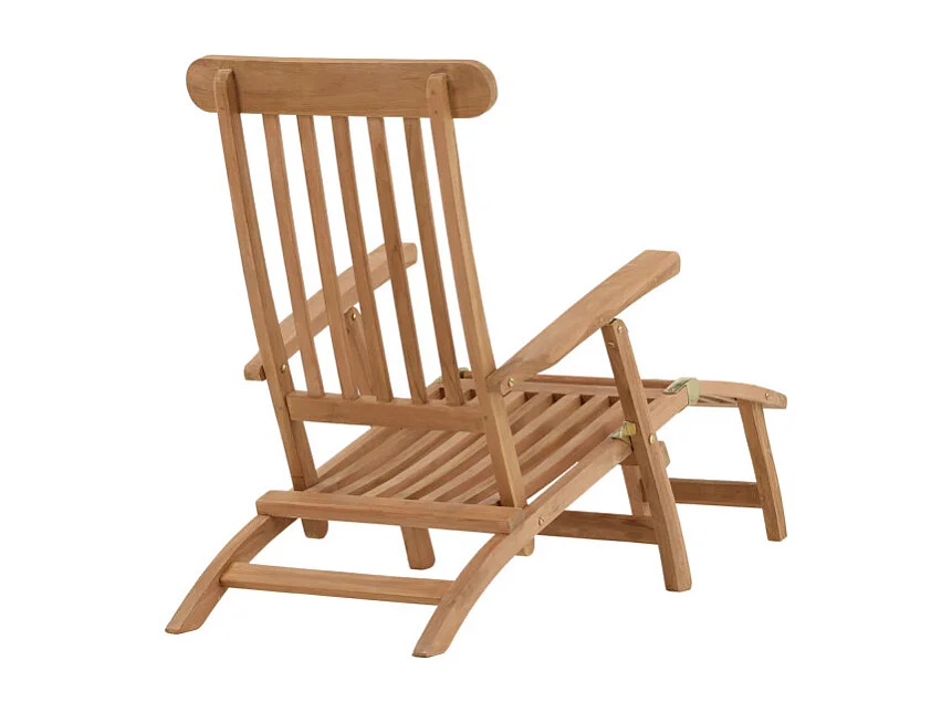 Chaise Longue en Bois de Teck "Kenya" 150cm Naturel