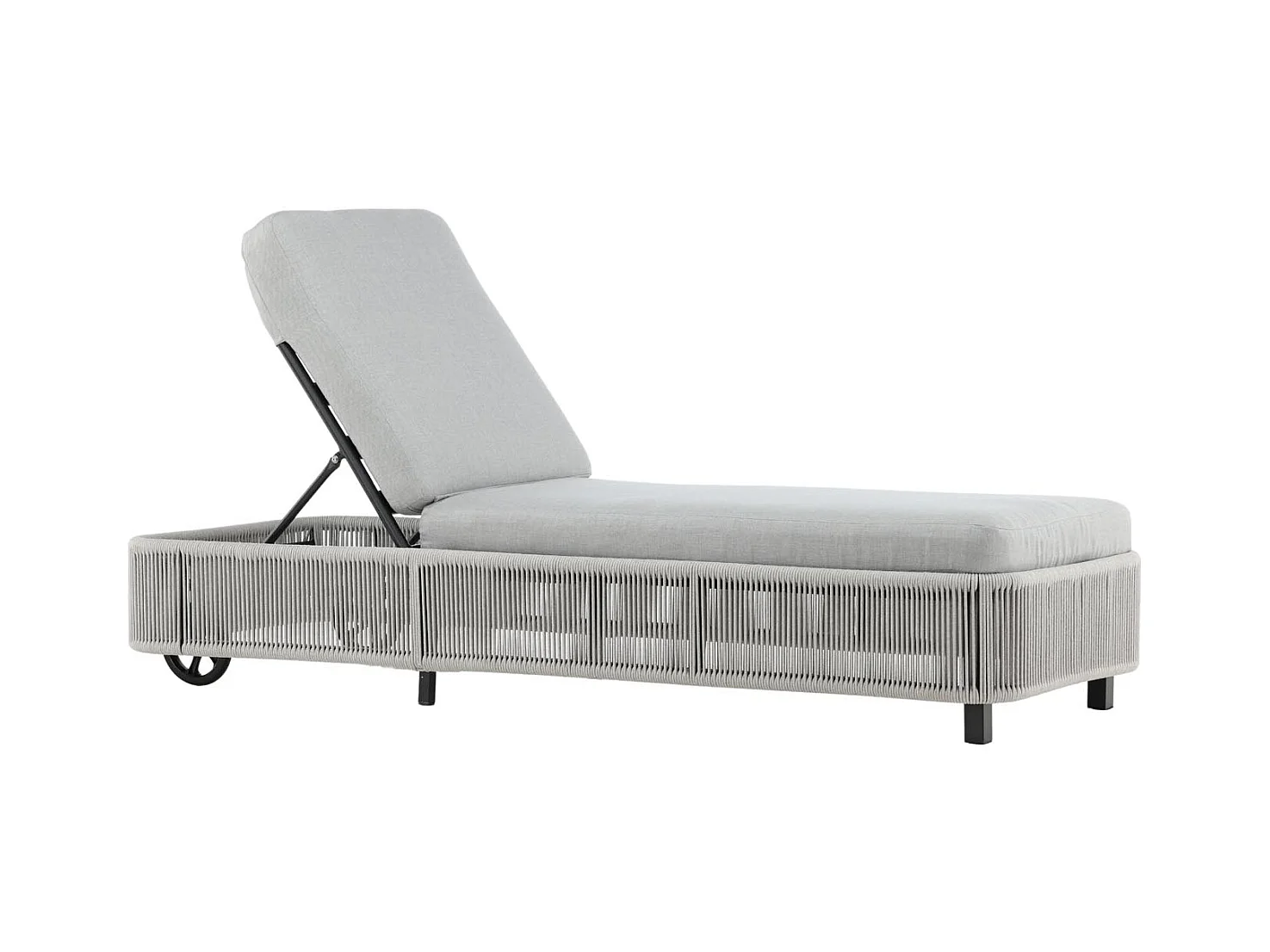 Virya Sonnenliege grau, schwarz.
