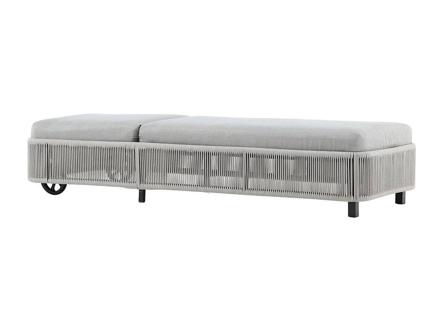Virya chaise longue gris, noir.