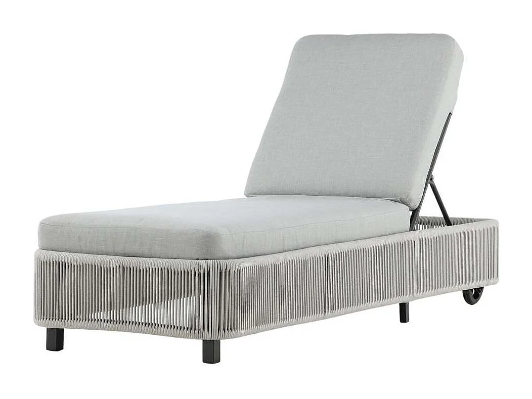 Virya chaise longue gris, noir.