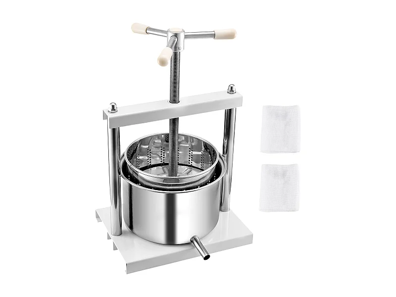 Prensa Manual para Vinificação Doméstica SucceBuy, 5 L, Aço Inoxidável, Extrator de Sumo para Sidra, Maçã, Uva, Mel