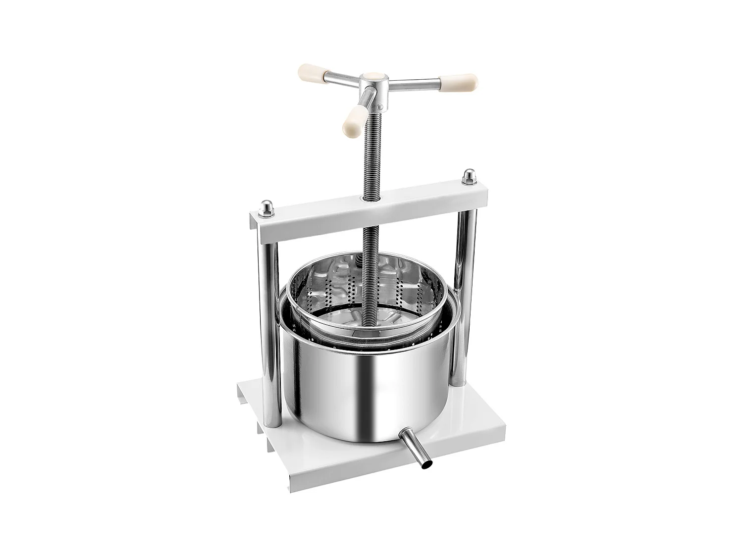 Prensa Manual para Vinificação Doméstica SucceBuy, 5 L, Aço Inoxidável, Extrator de Sumo para Sidra, Maçã, Uva, Mel