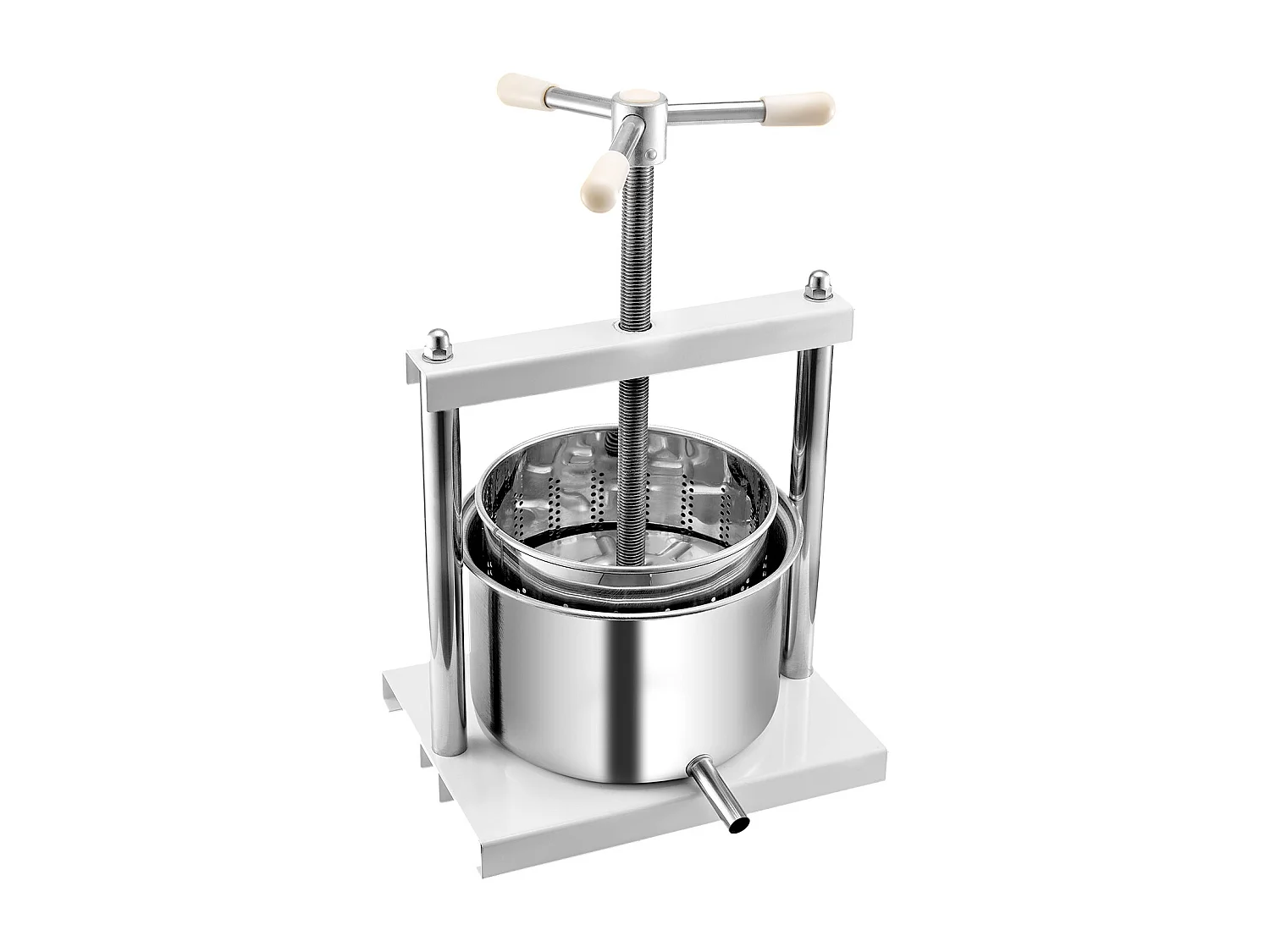 Manual Press for Home Winemaking SucceBuy , 5 L, Stainless Steel, Sapcentrifuge voor Cider, Appels, Druiven, Honing