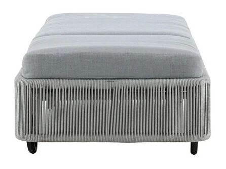 Transat à Roulettes "Virya" 205cm Blanc & Gris