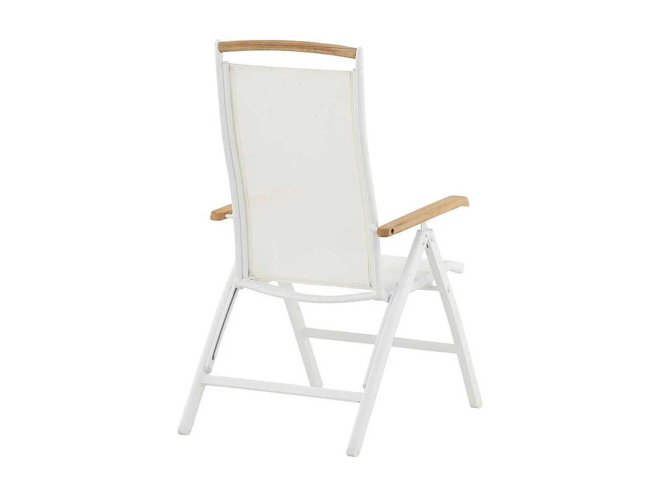 Panama Chaise de jardin réglable, 5 positions, blanc, teinte naturelle.