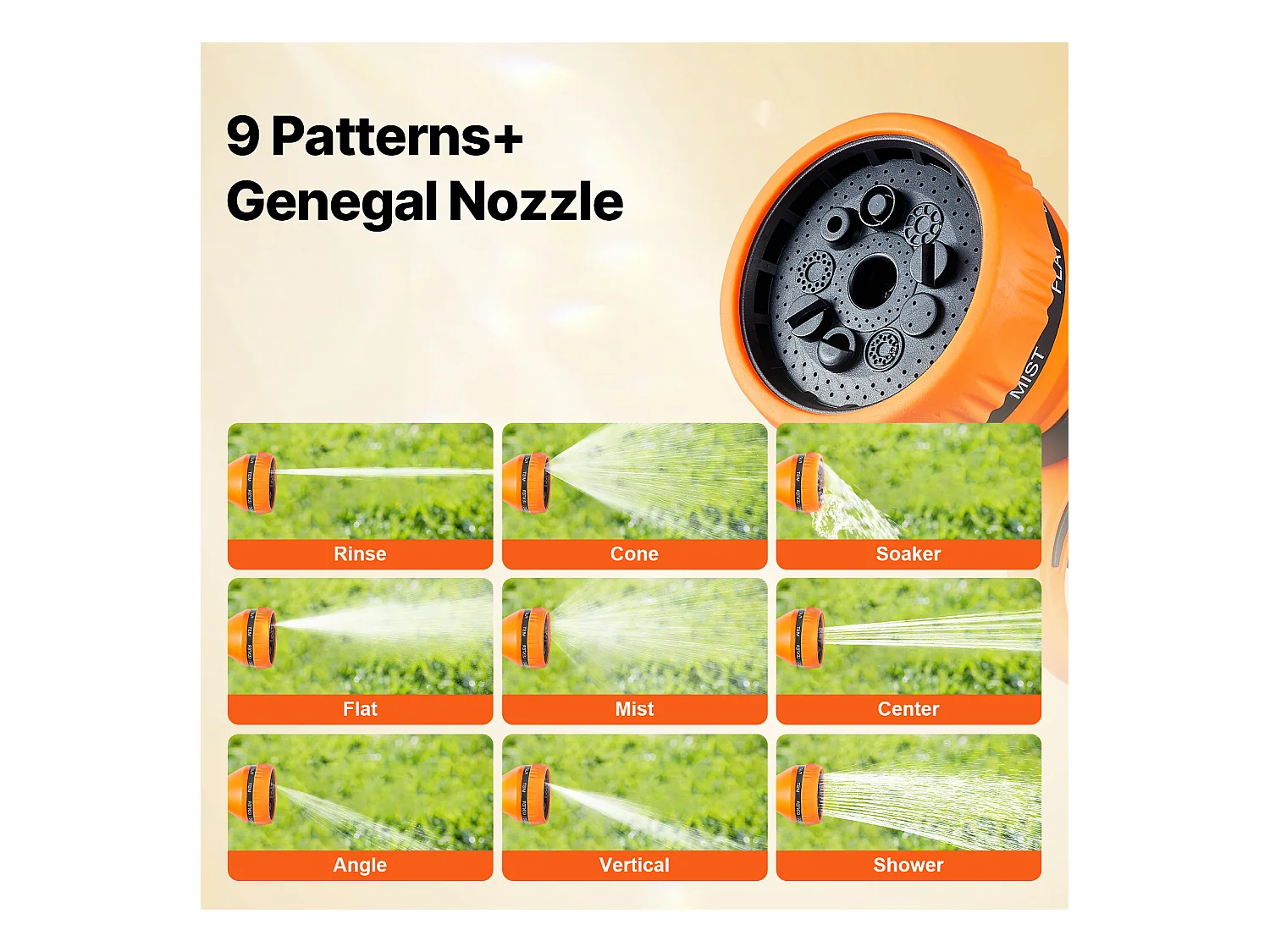 Enrouleur de Tuyau d'Arrosage Rétractable SucceBuy, 1,2 cm x 30 m, Fixé au Mur, Avec Buse 9 - Pattern, Verrouillage de Toute Longueur