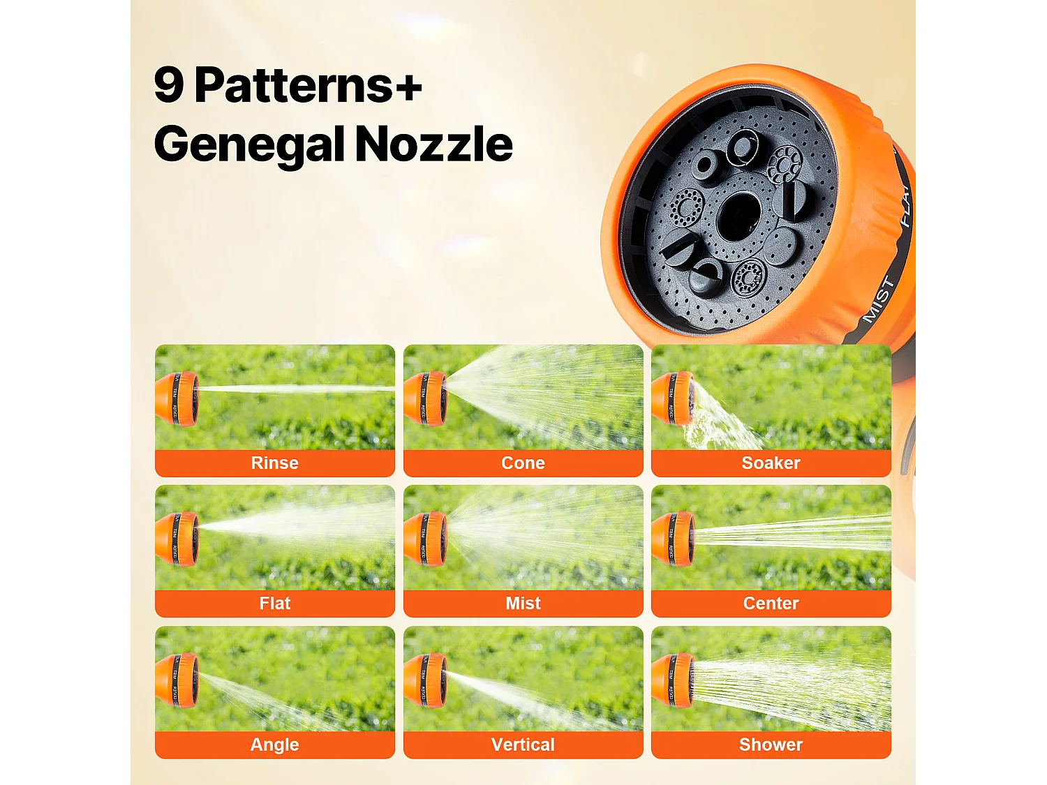 Enrouleur de Tuyau d'Arrosage Rétractable SucceBuy, 1,2 cm x 30 m, Fixé au Mur, Avec Buse 9 - Pattern, Verrouillage de Toute Longueur