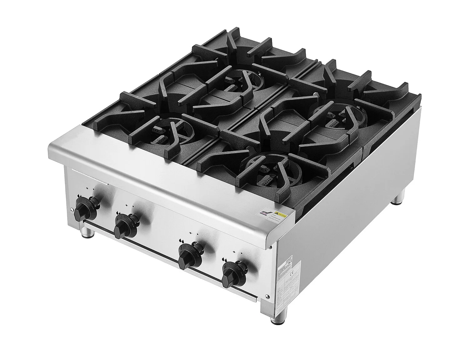 Cuisinière à Gaz Commerciale SucceBuy, Plaque Chauffante de Comptoir à 4 Brûleurs, Cuisinière de Comptoir au Propane et au Gaz Naturel, 28 kW