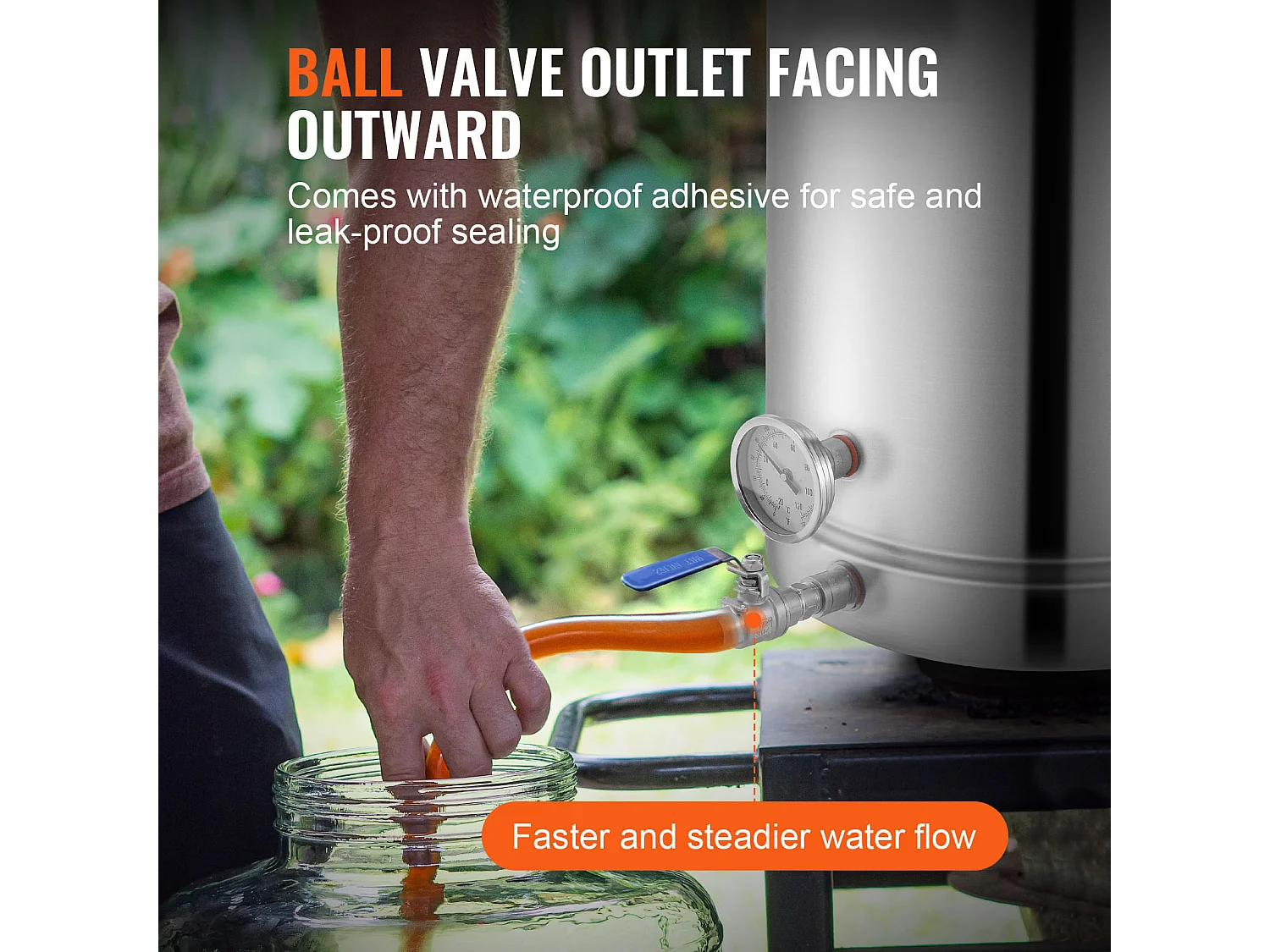 Caldera de Elaboración de Cerveza SucceBuy de Acero Inoxidable 60.6L, Fondo Triple, Olla de Elaboración de Cerveza, Suministros de Elaboración de Cerveza Casera